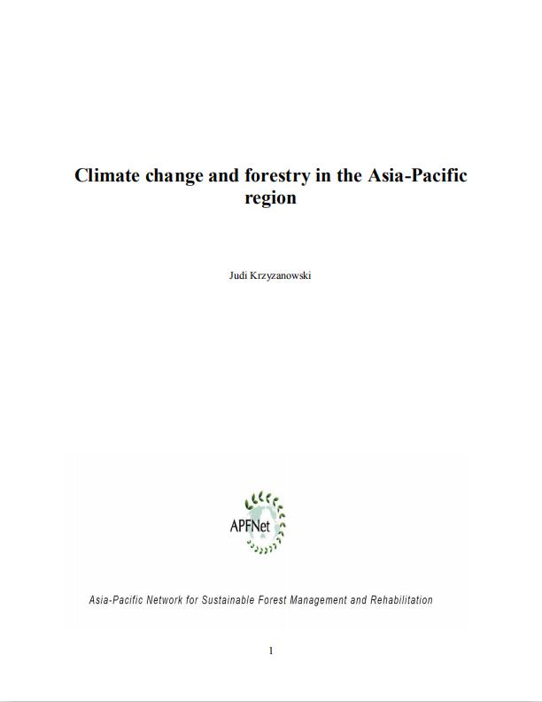 <b>Climate change and forestry in the Asia-pacific region</b>